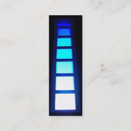 Blauw raam bladwijzer visitekaartje (Voorkant)