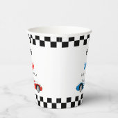  Blauw Race Auto Jongen 2e Verjaardagsfeest Papieren Bekers (Rechts)