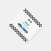  Blauw Race Auto Jongen 2e Verjaardagsfeest Servet (Hoek)