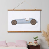 Blauw  Race Auto Kinder Room Decor Hangend Wandkleed (Slaapkamer)