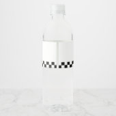 Blauw  Race Car Boy 2e Verjaardagsfeestje Waterfles Etiket (Achterkant)