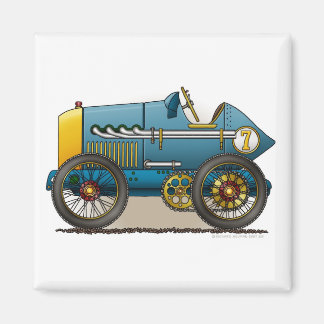 Blauw Race Car Magneten