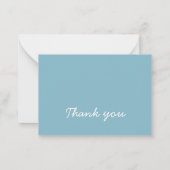 Blauw raceautodecoratie bedankt notitiekaartje (Achterkant)