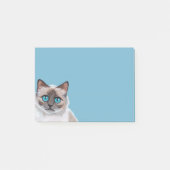 Blauw ragdoll kattenportret post-it® notes (Voorkant)