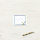 Blauw rand kader  post-it® notes (Op bureau)