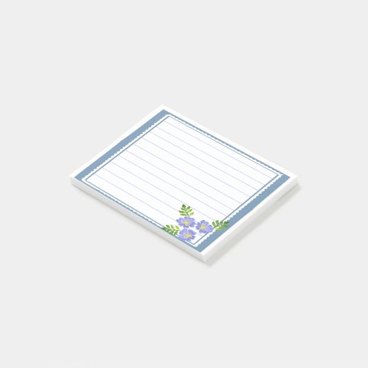 Blauw rand kader post-it® notes (Schuin)