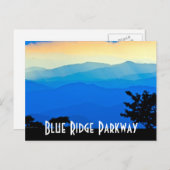 blauw randbrede rijweg met mooi aangelegd briefkaart (Voorkant / Achterkant)