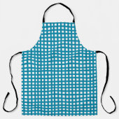 Blauw raster met vierkante mazen schort (Voorkant)