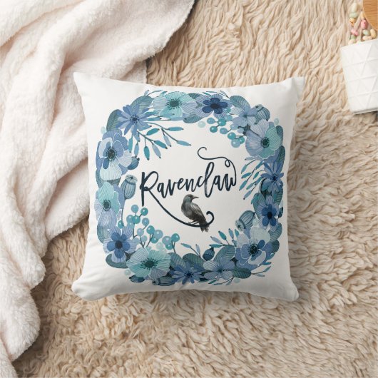 Blauw Raven Huis Geïnspireerd Kussen (Deken)
