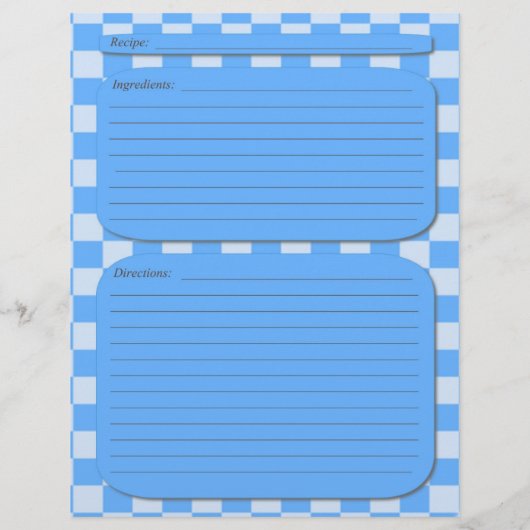 Blauw recept-recept (Achterkant)