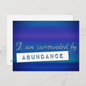 Blauw recht op onttrekkingsontvlechting briefkaart (Voorkant / Achterkant)