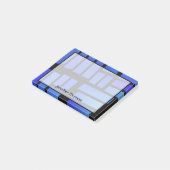 Blauw rechthoekige bestanden, speciaal aangepast post-it® notes (Schuin)