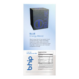 BLAUW RECLAMEKAART