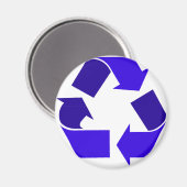 blauw recyclen magneet (Voorkant / Achterkant)