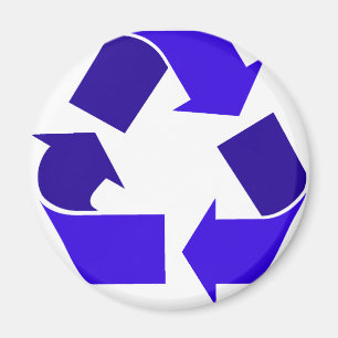 blauw recyclen magneet