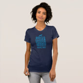 Blauw reddingswoord voor vrouwen t-shirt (Voorkant volledig)