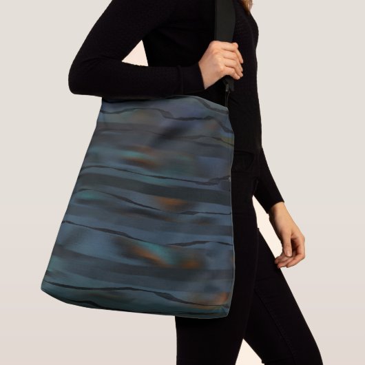 Blauw Regen Crossbody Tote Tas (Dichtbij)