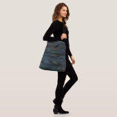 Blauw Regen Crossbody Tote Tas (Op model)