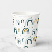 Blauw Regenboog jongen Verjaardagsfeest Papieren Bekers (Links)