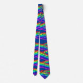 (Blauw) Regenboog Kleuren Abstract Stropdas (Achterkant)