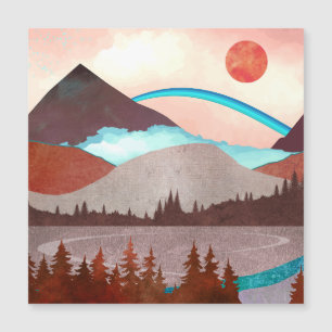 Blauw regenbooglandschap