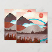 Blauw regenbooglandschap (Voorkant / Achterkant)