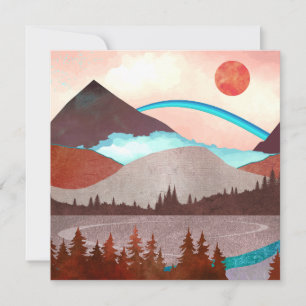 Blauw regenbooglandschap