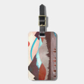 Blauw regenbooglandschap bagagelabel (Voorkant verticaal)
