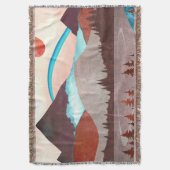 Blauw regenbooglandschap deken (Voorkant Verticaal)