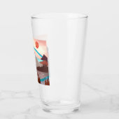 Blauw regenbooglandschap glas (Links)