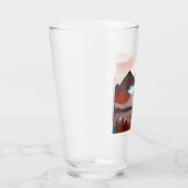 Blauw regenbooglandschap glas (Rechts)