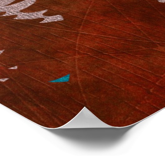 Blauw regenbooglandschap poster (Hoek)