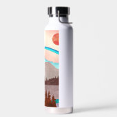 Blauw regenbooglandschap waterfles (Links)