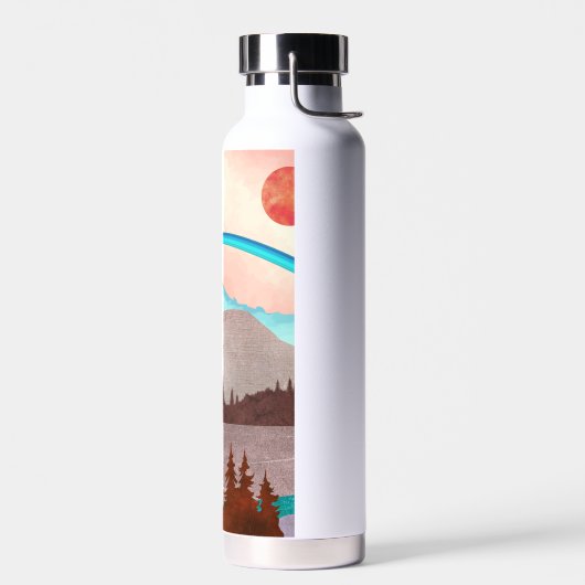 Blauw regenbooglandschap waterfles (Links)