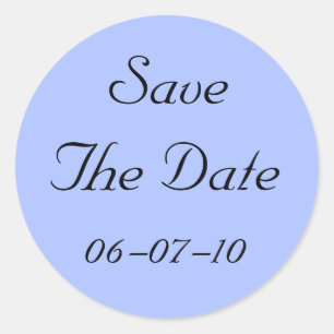 Blauw Regency Bewaar de datum Bruiloft Stickers