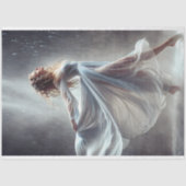 Blauw Regenlicht Danser Foto Decoupage Tissue Pape Tissuepapier (Voorkant)