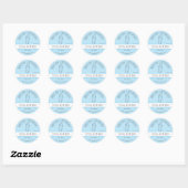 Blauw | Reiki Crystal productetiketten Ronde Sticker (Vel)