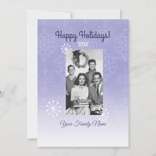 blauw rendier gepersonaliseerde platte Kaart (Achterkant)