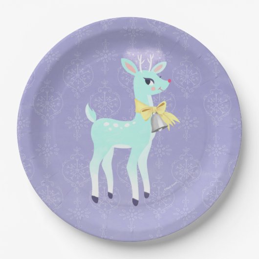 Blauw  Rendier lavendel Papier Bord (Voorkant)