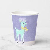 Blauw Rendier lavendel Papieren kopjes Bekers (Voorkant)