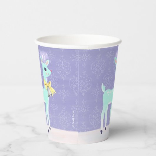 Blauw  Rendier lavendel Papieren kopjes Papieren Bekers (Rechts)