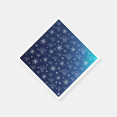 blauw, rendier, ster, sterren, sneeuwvlok, kerst servet (Hoek)