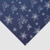 blauw, rendier, ster, sterren, sneeuwvlok, kerst tissuepapier (Detail)