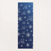 blauw, rendier, ster, sterren, sneeuwvlok, kerst yogamat (Achterkant)
