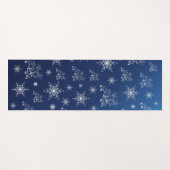 blauw, rendier, ster, sterren, sneeuwvlok, kerst yogamat (Voorkant (horizontaal))