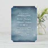 Blauw repetitiediner. Waterverf marine modern Kaart (Staand voorkant)