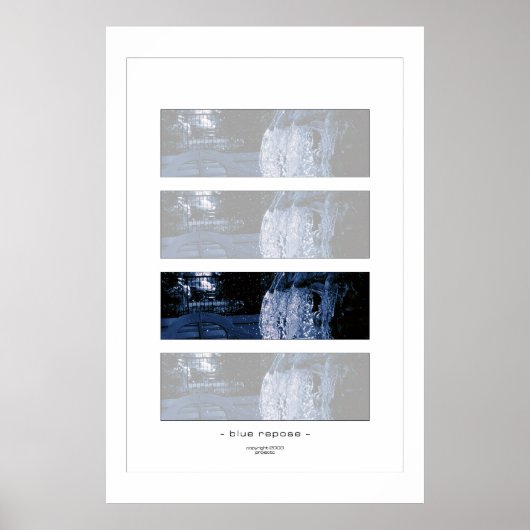 blauw repose poster (Voorkant)