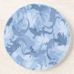 Blauw reptiel Camouflage Onderzetter