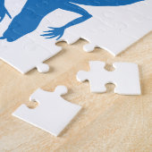 Blauw reptiel legpuzzel (Zijkant)