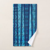 Blauw Retro Golf Uniek Cool Patroon Bad Handdoek (Handdoek)